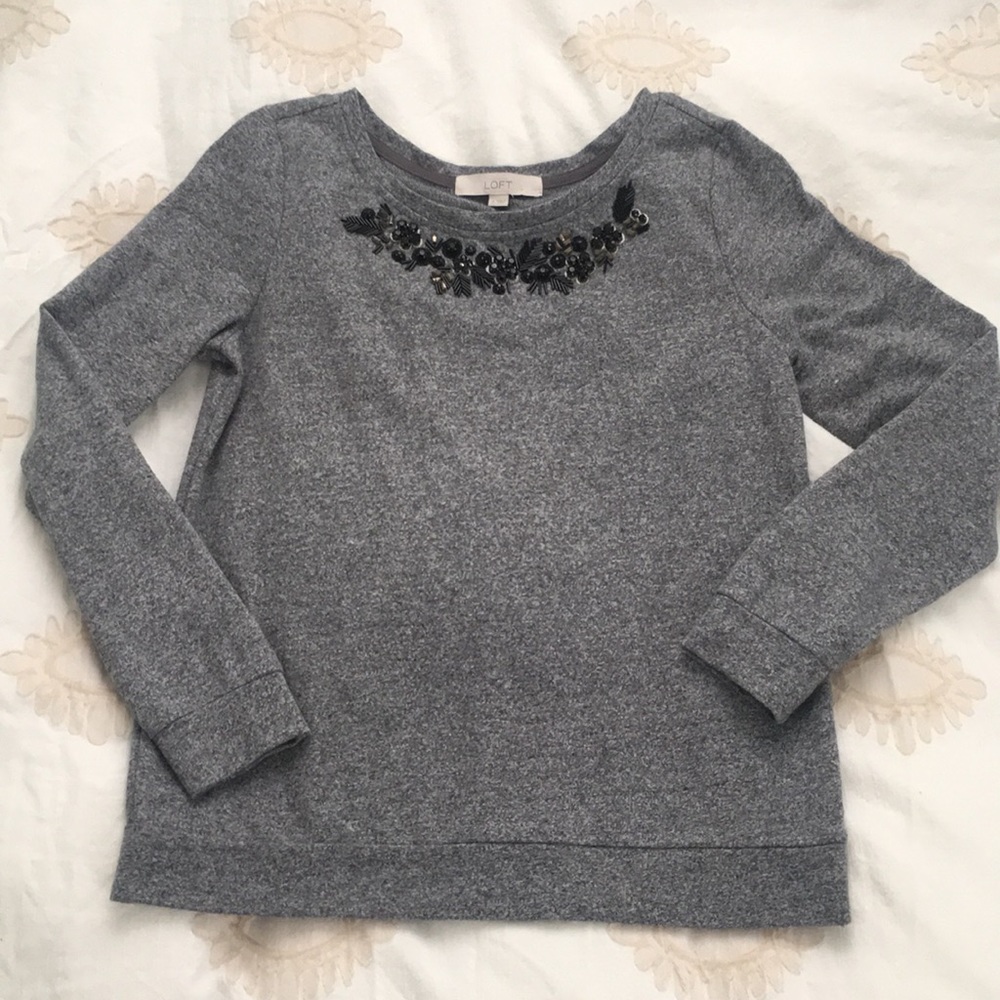 Loft Beaded Knit Shirt